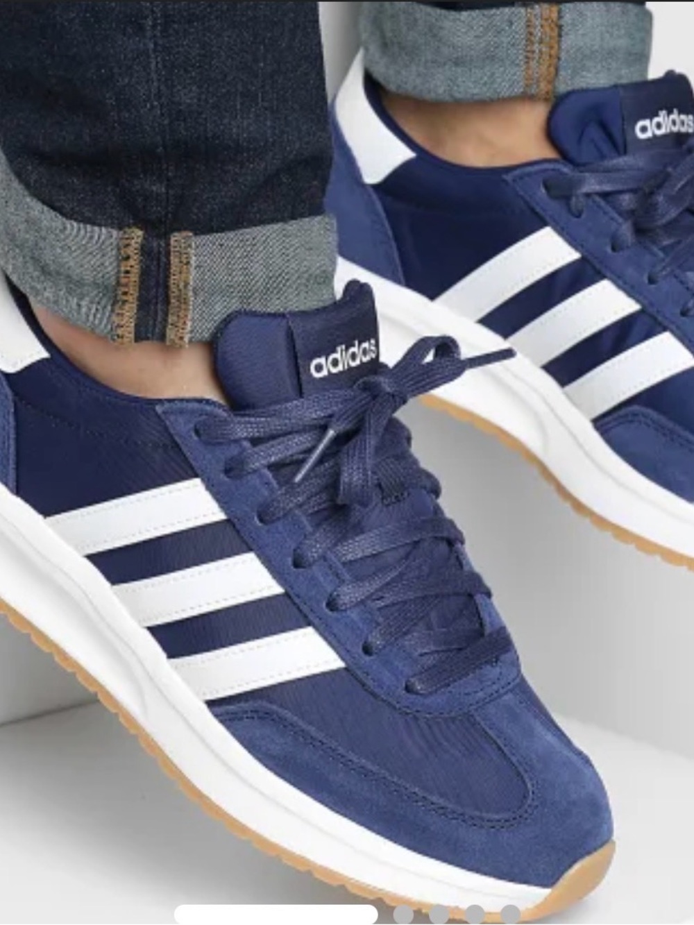 adidas Navy and White Run 70s